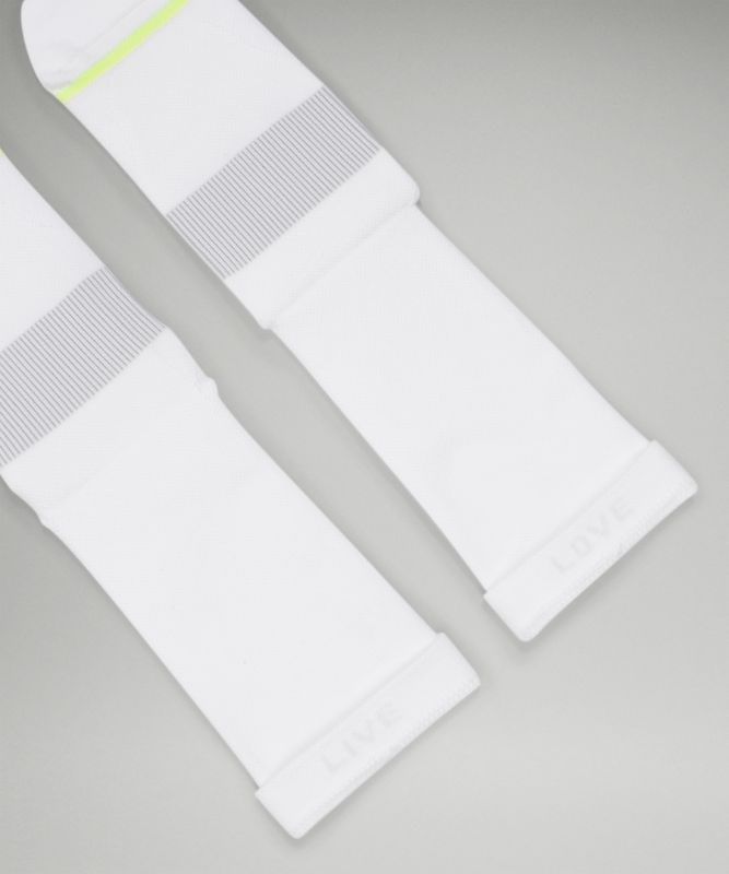 Lululemon Power Stride Crew Sock Stripe 2 Pack Strumpor Accessories Mintgröna Gula | VELN-17086