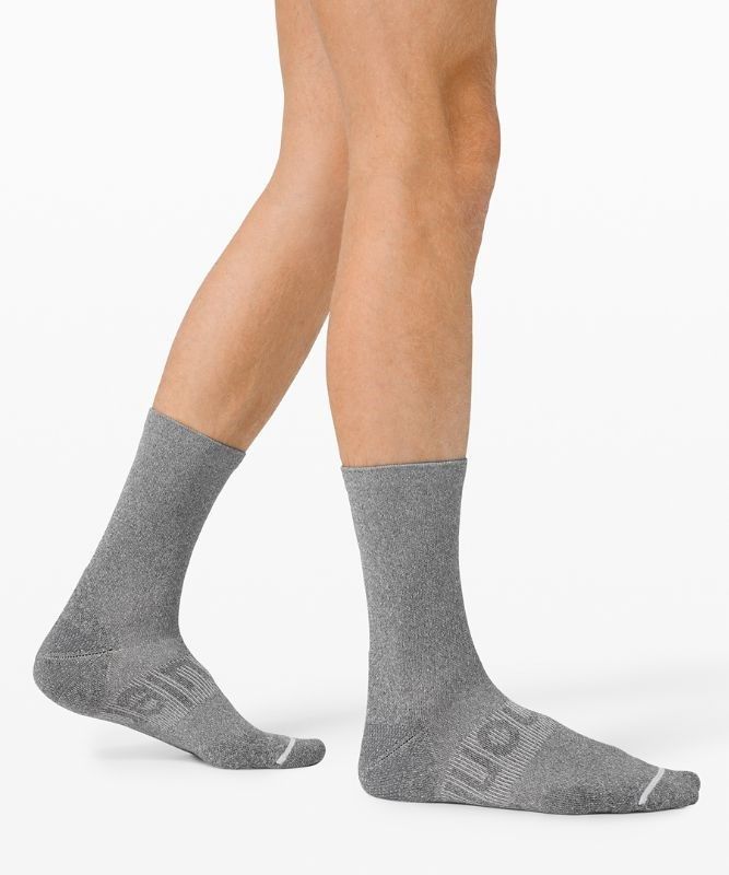 Lululemon Power Stride Crew Sock Strumpor Accessories Mörkgrå | RMNL-37428