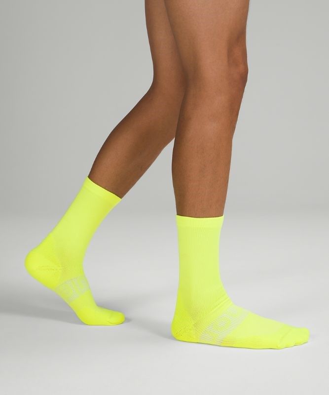 Lululemon Power Stride Crew Sock Strumpor Accessories Gula | URJK-79263