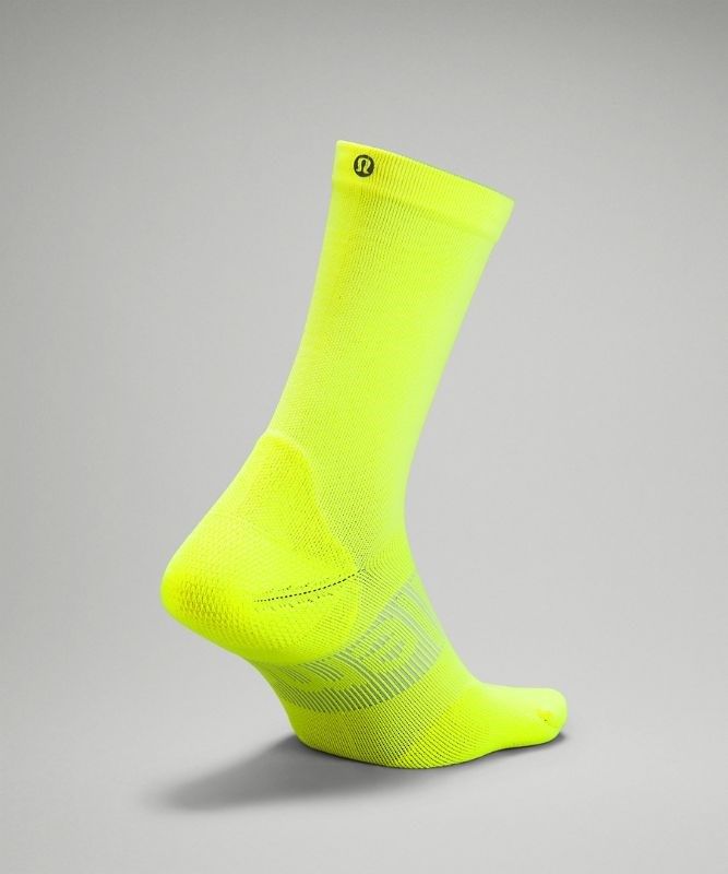 Lululemon Power Stride Crew Sock Strumpor Accessories Gula | URJK-79263