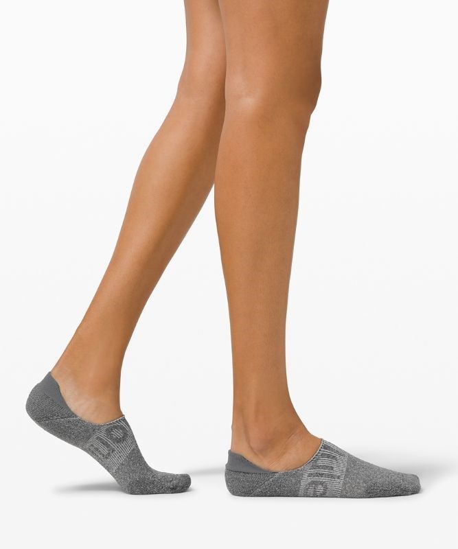Lululemon Power Stride No-Show Sock with Active Grip 3 Pack Strumpor Accessories Vita Grå Svarta | ZVXT-71265