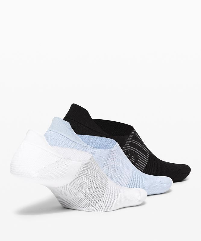 Lululemon Power Stride No-Show Sock with Active Grip 3 Pack Strumpor Accessories Vita Blå Beige Svarta | KVSH-98245