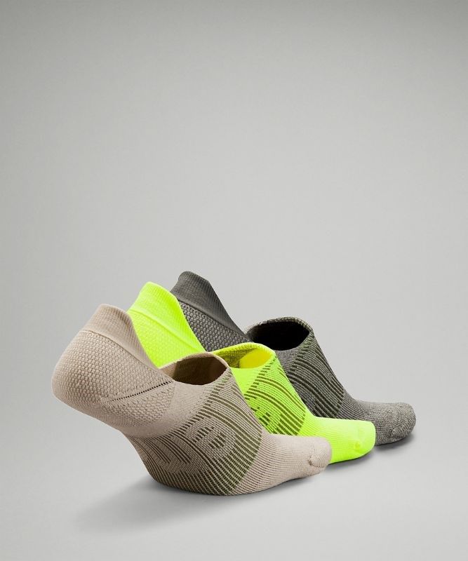 Lululemon Power Stride No-Show Sock with Active Grip 3 Pack Strumpor Accessories Beige Gula Grå Olivgröna | DLOU-93527