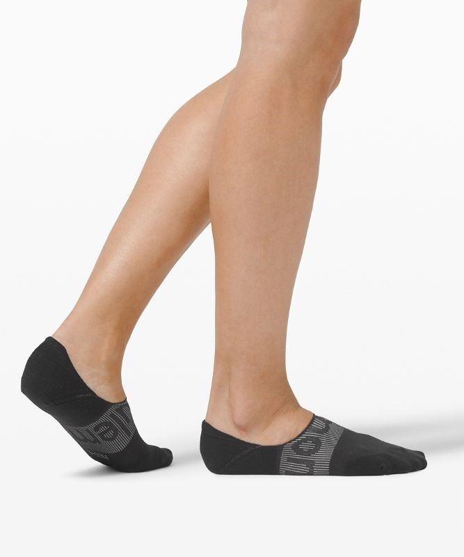 Lululemon Power Stride No Show Sock Performaheel Anti-Stink Strumpor Accessories Svarta | SIDN-82356
