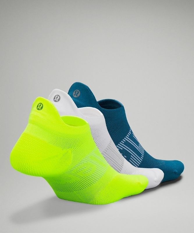 Lululemon Power Stride Tab Sock 3 Pack Strumpor Accessories Gula Vita Blå | FWEU-87421