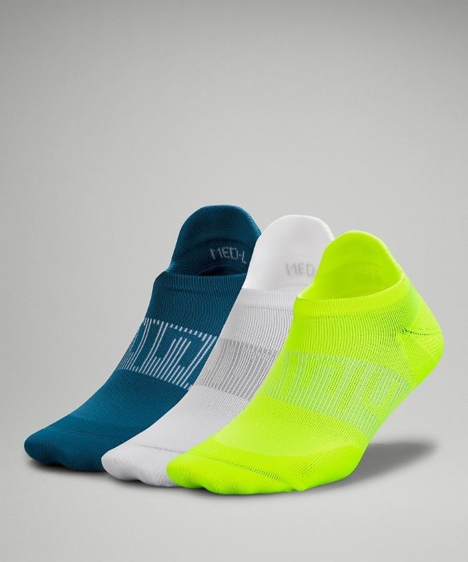 Lululemon Power Stride Tab Sock 3 Pack Strumpor Accessories Gula Vita Blå | FWEU-87421