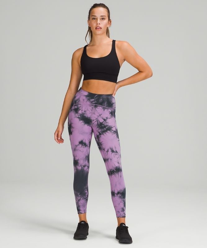 Lululemon Power Thru High-Rise Tight 25 Leggings Dam Lila Mörkgrå | NFGX-64708