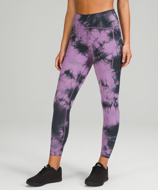 Lululemon Power Thru High-Rise Tight 25 Leggings Dam Lila Mörkgrå | NFGX-64708