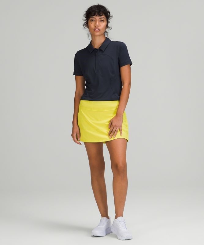 Lululemon Quick-Drying Short Sleeve Polo Shirt Blast Dam Marinblå | OVHD-59860