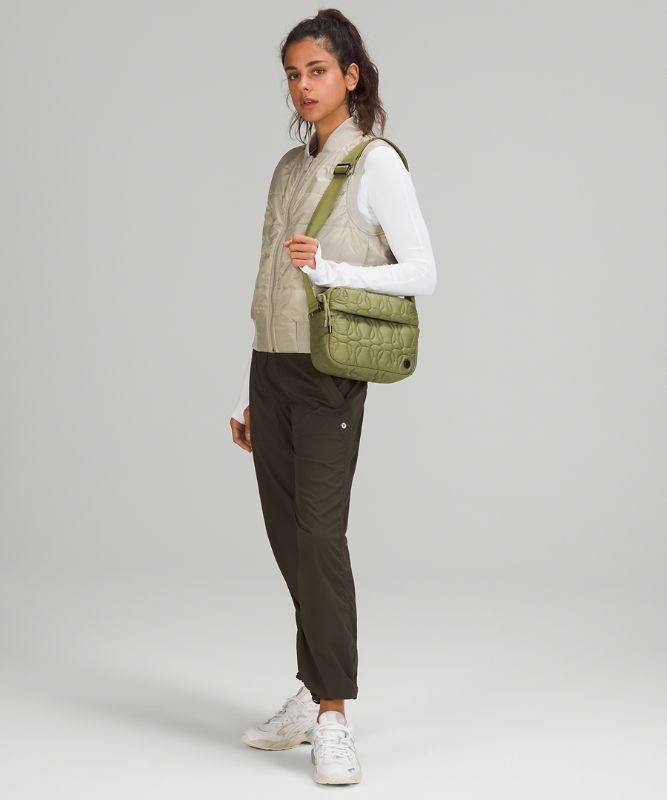 Lululemon Quilted Embrace Crossbody Väskor Accessories Bruna Gröna | RAXE-68742