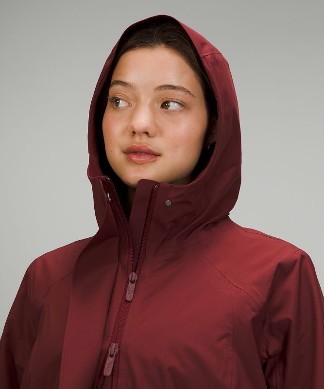Lululemon Rain Rebel Jacket Jackor Dam Röda Vinröda | TQRL-03547