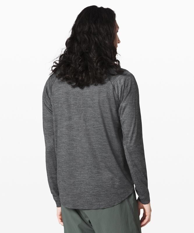 Lululemon Refract LS Tee Blast Herr Svarta | UDMT-96281