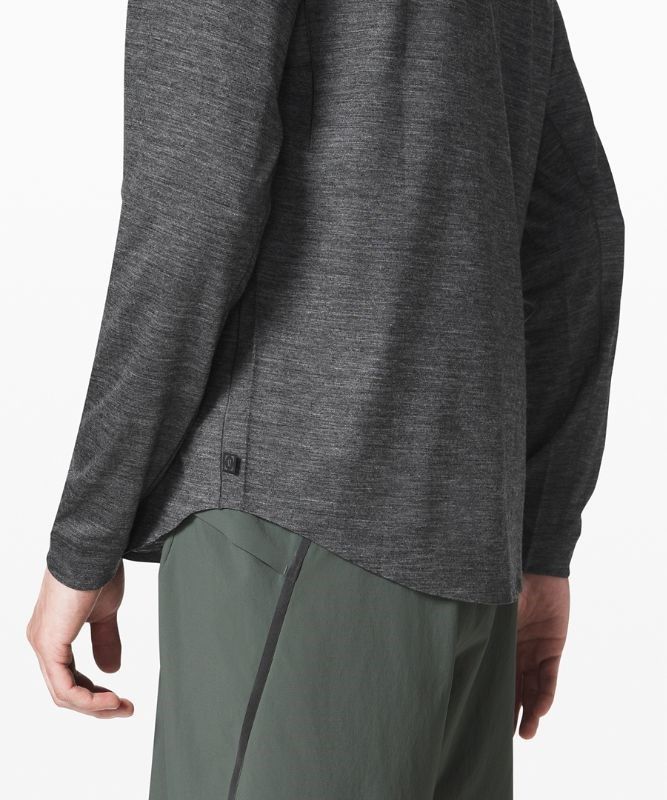 Lululemon Refract LS Tee Blast Herr Svarta | UDMT-96281