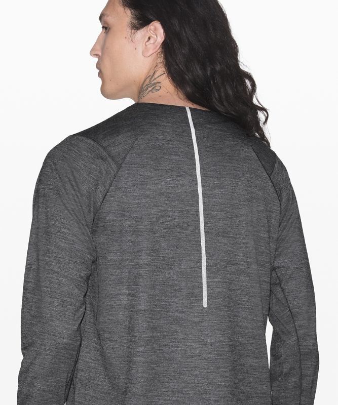 Lululemon Refract LS Tee Blast Herr Svarta | UDMT-96281