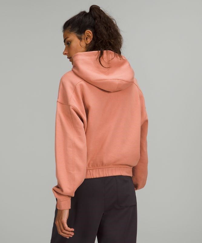 Lululemon Relaxed Cropped Hoodie Hoodie Dam Rosa | LWFY-01647