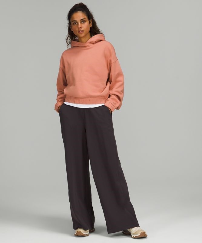 Lululemon Relaxed Cropped Hoodie Hoodie Dam Rosa | LWFY-01647