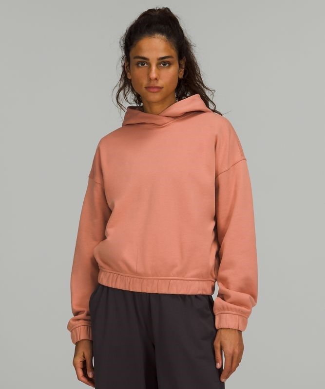 Lululemon Relaxed Cropped Hoodie Hoodie Dam Rosa | LWFY-01647