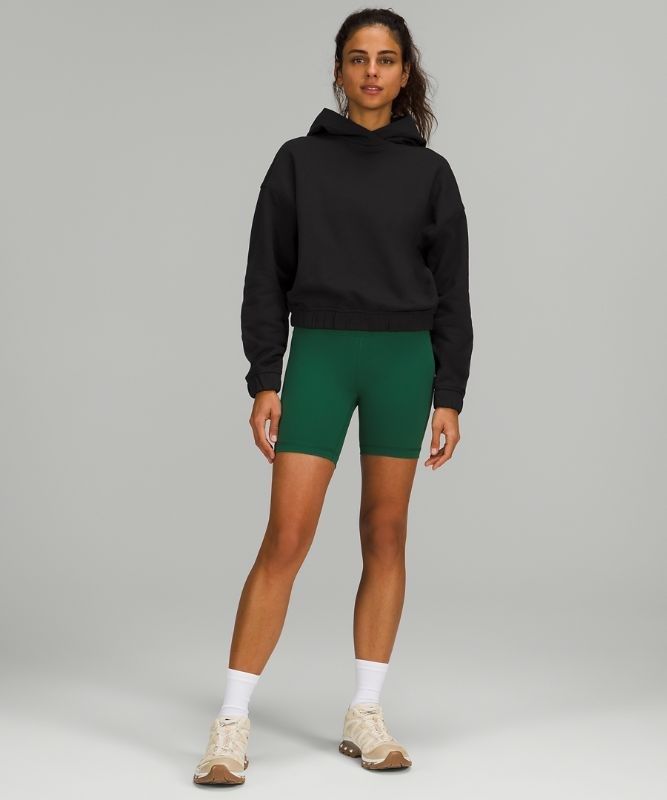 Lululemon Relaxed Cropped Hoodie Hoodie Dam Svarta | JTPA-91352