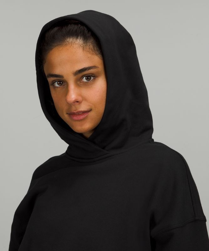 Lululemon Relaxed Cropped Hoodie Hoodie Dam Svarta | JTPA-91352