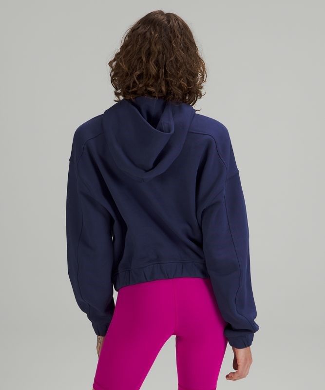Lululemon Relaxed Cropped Hoodie Hoodie Dam Night Sea | FNAE-85649