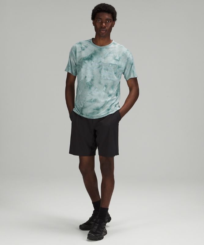 Lululemon Relaxed Mesh Pocketed Short Sleeve Shirt Blast Herr Mintgröna Turkos | KXAS-64357