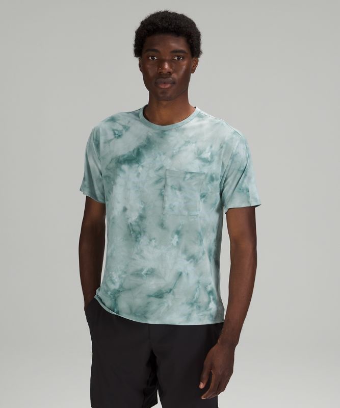 Lululemon Relaxed Mesh Pocketed Short Sleeve Shirt Blast Herr Mintgröna Turkos | KXAS-64357