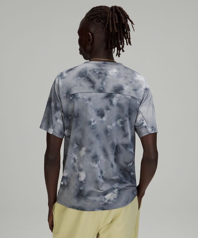 Lululemon Relaxed Mesh Pocketed Short Sleeve Shirt Blast Herr Vita Svarta | BUTG-45876