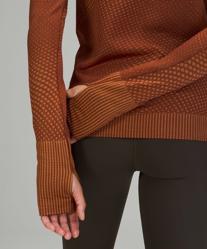 Lululemon Rest Less Pullover Blast Dam Bruna Orange | KIVO-20796