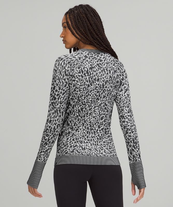 Lululemon Rest Less Pullover Blast Dam Svarta Vita | UODP-09287