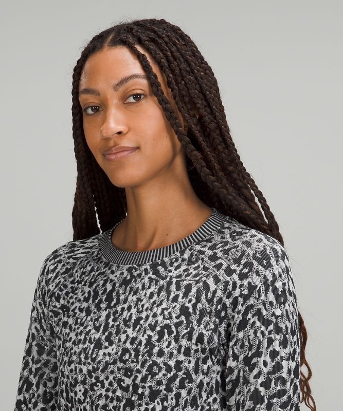 Lululemon Rest Less Pullover Blast Dam Svarta Vita | UODP-09287