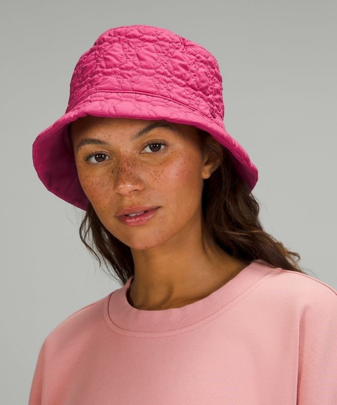 Lululemon Reversible Quilted Bucket Hat Hatt Accessories Rosa | LGXS-05469
