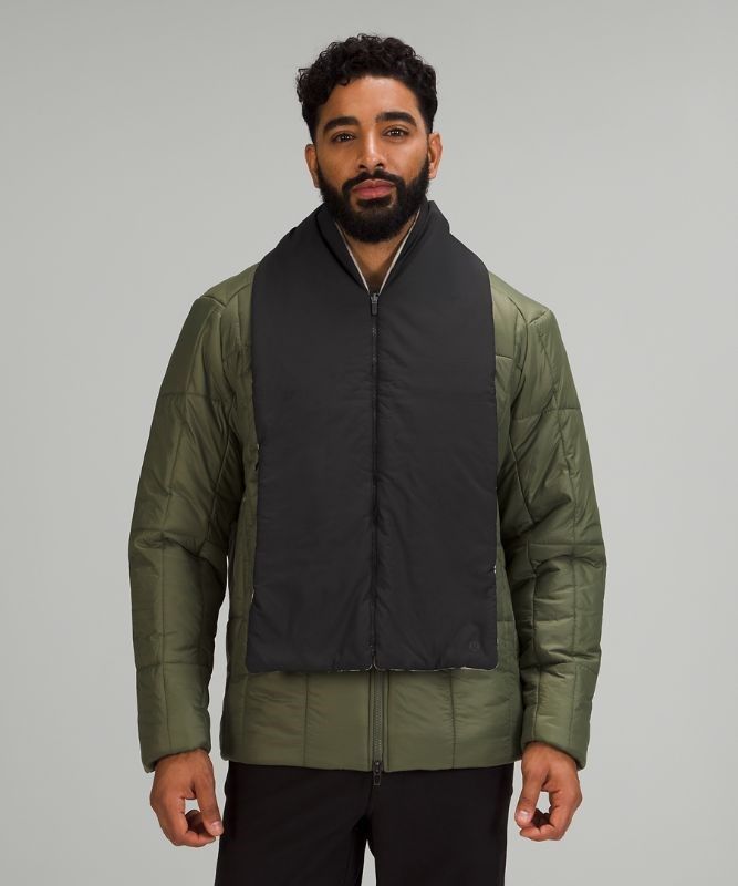 Lululemon Reversible Quilted Zip Scarf Halsduk Accessories Beige Svarta | KMQV-32051