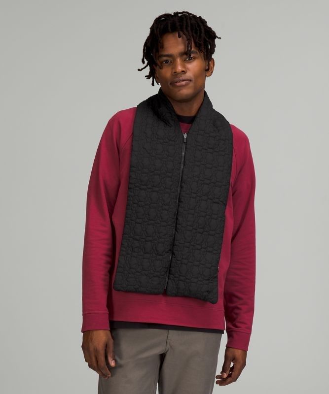 Lululemon Reversible Quilted Zip Scarf Halsduk Accessories Svarta | JXEW-18594