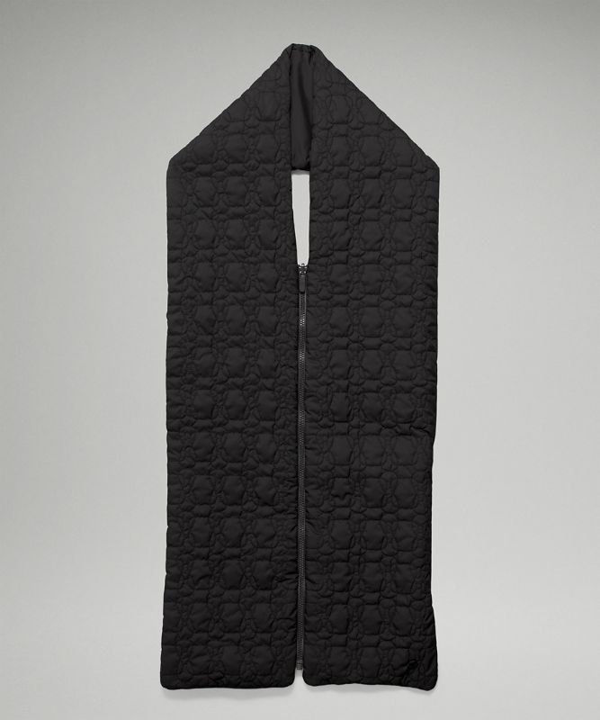 Lululemon Reversible Quilted Zip Scarf Halsduk Accessories Svarta | JXEW-18594