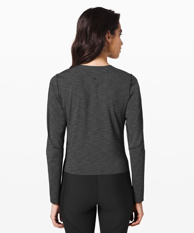 Lululemon Reykur Long Sleeve Blast Dam Svarta | TQXR-24318