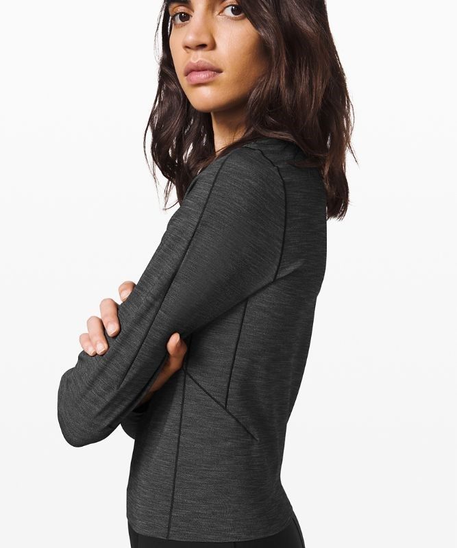 Lululemon Reykur Long Sleeve Blast Dam Svarta | TQXR-24318