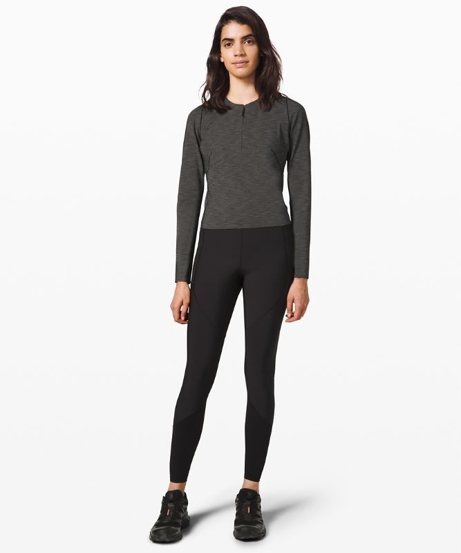 Lululemon Reykur Long Sleeve Blast Dam Svarta | TQXR-24318