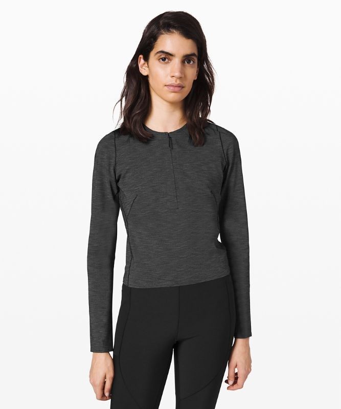 Lululemon Reykur Long Sleeve Blast Dam Svarta | TQXR-24318