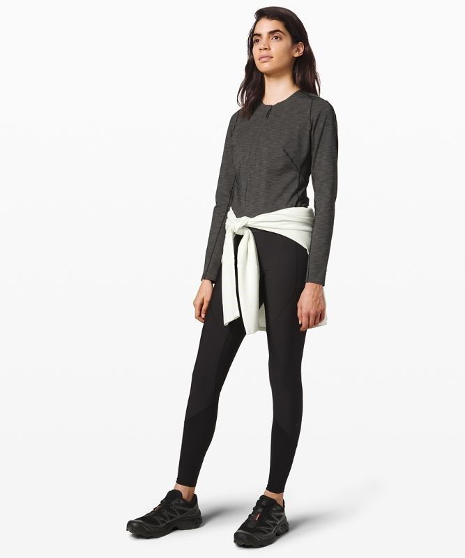 Lululemon Reykur Long Sleeve Blast Dam Svarta | TQXR-24318