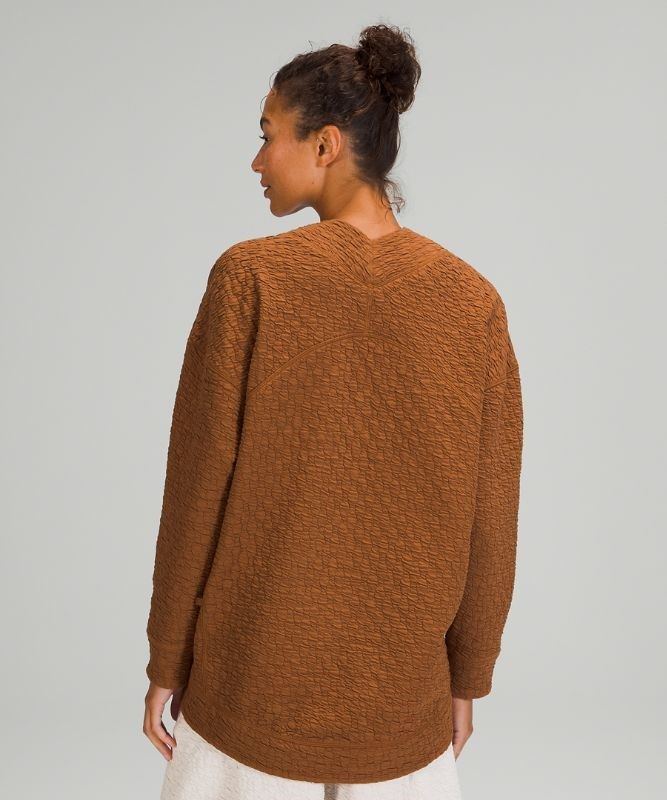 Lululemon Rippled V-Neck Pullover Tröjor Dam Koppar Bruna | ADBX-62508