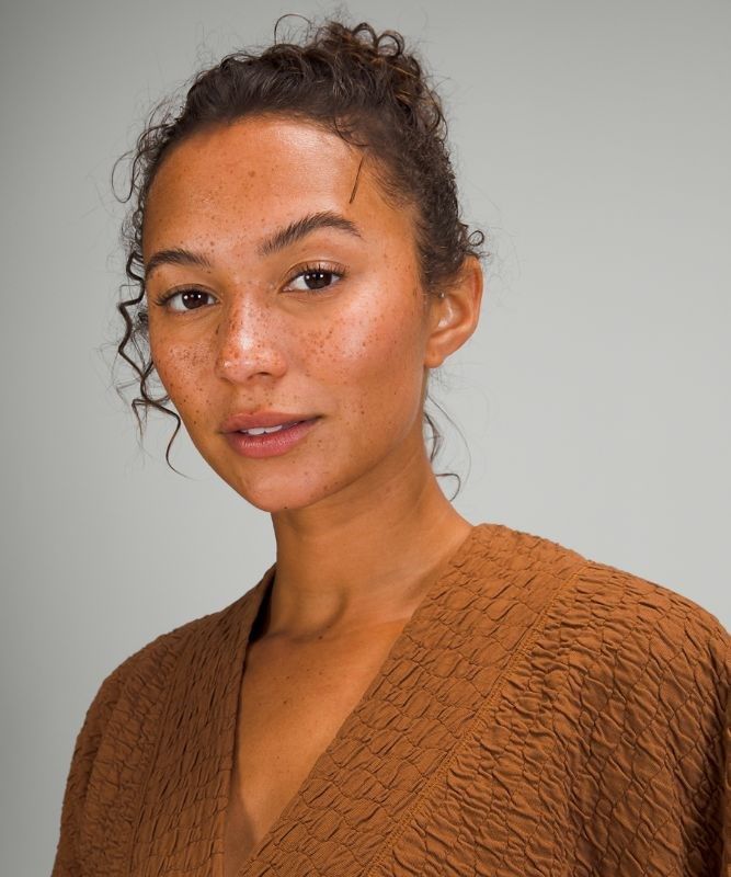 Lululemon Rippled V-Neck Pullover Tröjor Dam Koppar Bruna | ADBX-62508