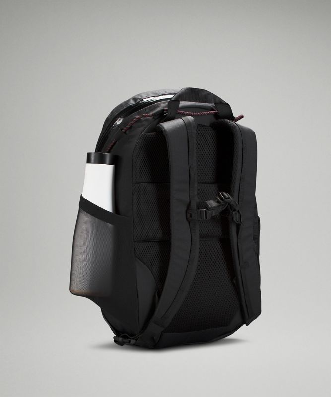 Lululemon Ripstop Paracord Backpack Väskor Accessories Svarta Röda | UHTS-15492