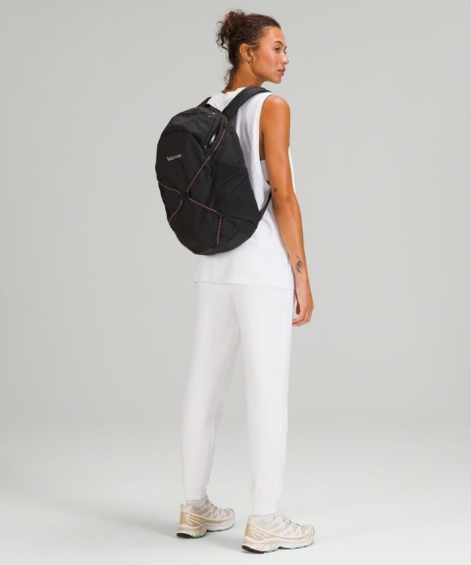 Lululemon Ripstop Paracord Backpack Väskor Accessories Svarta Röda | UHTS-15492