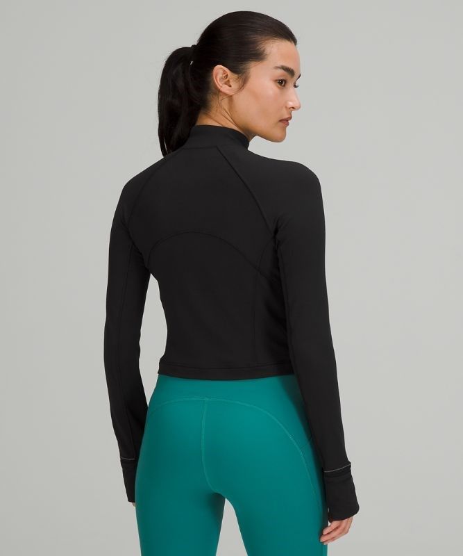 Lululemon Rulu Run Cropped Half-Zip Tröjor Dam Svarta | CVEB-96243