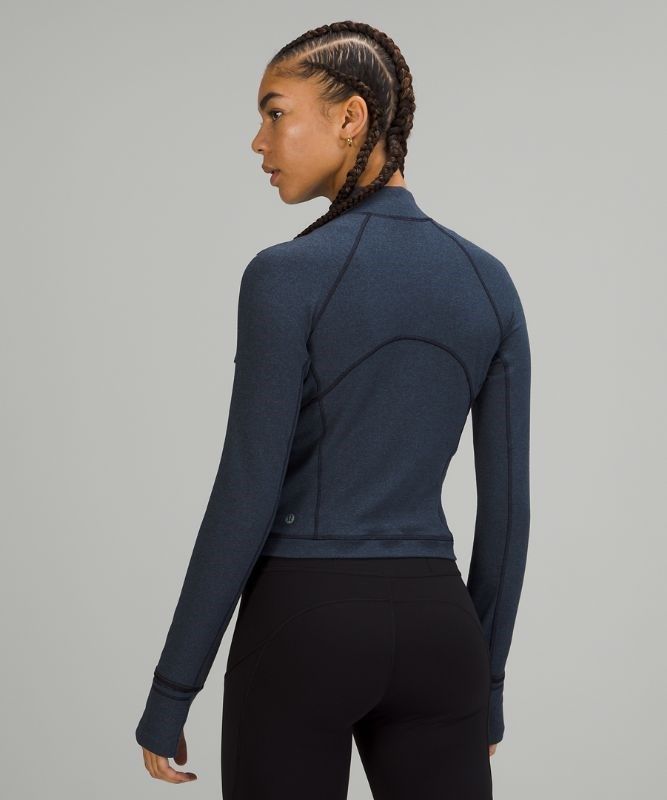 Lululemon Rulu Run Cropped Half-Zip Tröjor Dam Marinblå Svarta | ADIX-40325