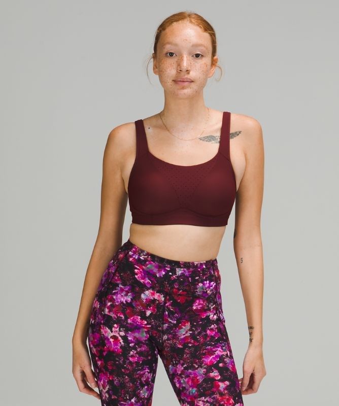 Lululemon Run Times Bra High Support, B Sport BH Dam Röda Vinröda | MSOC-81706