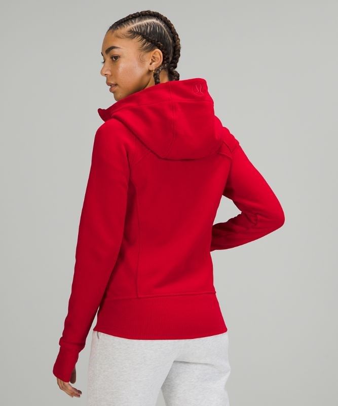 Lululemon Scuba Hoodie Light Cotton Fleece Tröjor Dam Mörkröda | BSUO-25043