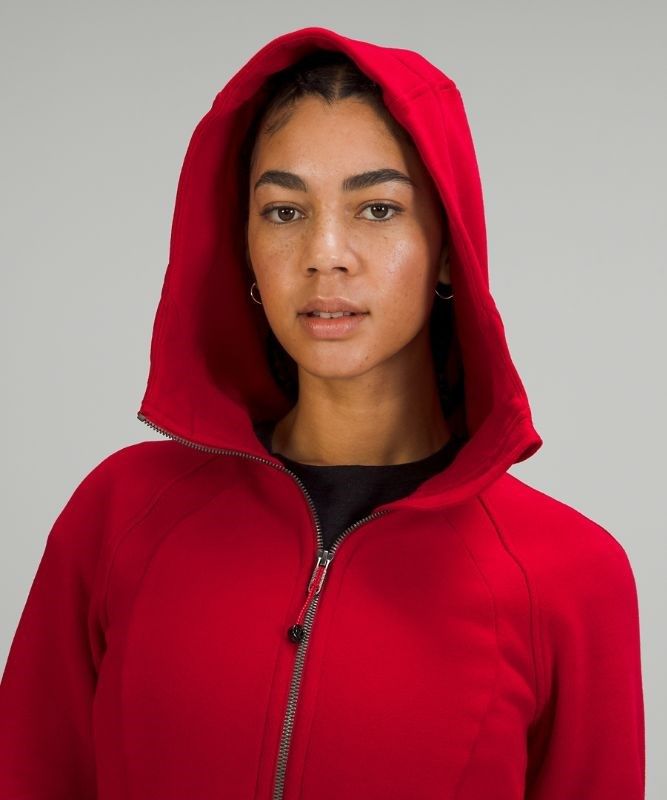 Lululemon Scuba Hoodie Light Cotton Fleece Tröjor Dam Mörkröda | BSUO-25043