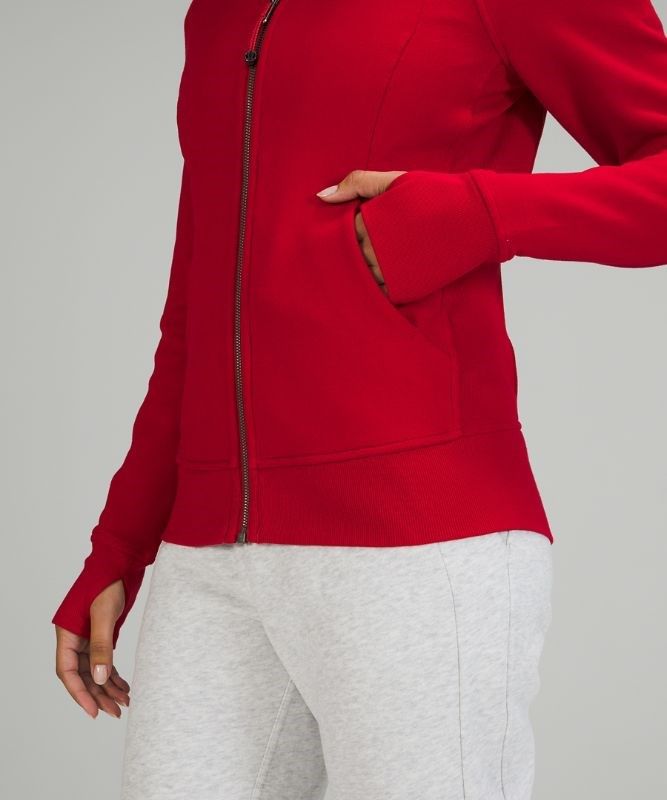 Lululemon Scuba Hoodie Light Cotton Fleece Tröjor Dam Mörkröda | BSUO-25043