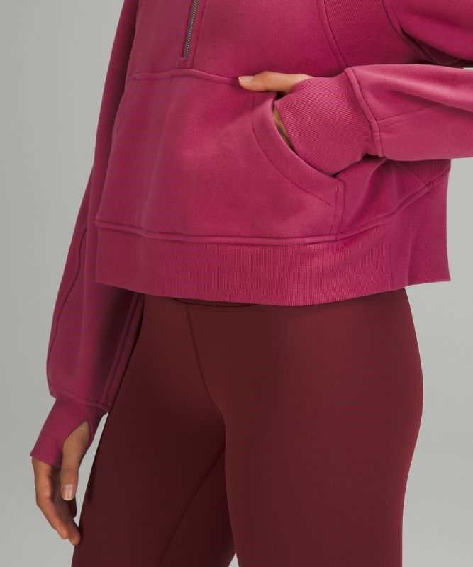 Lululemon Scuba Oversized 1/2 Zip Hoodie Hoodie Dam Rosa | MGRF-45763